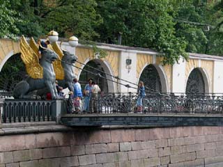 Bankovsky bridge, St. Petersburg, Russia