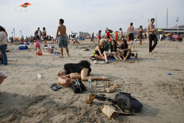 Sleeping Beauty on Coney Island Beach