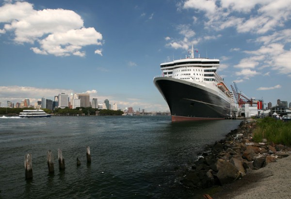 The Queen Mary 2 at Brooklyn Cruise Terminal in Red Hook The Queen Mary 2 at Brooklyn Cruise Terminal in Red Hook